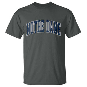 Classic Notre Dame Indiana T Shirt Vintage Retro Throwback Design TS02 Dark Heather Print Your Wear