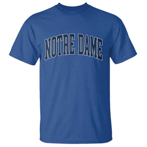 Classic Notre Dame Indiana T Shirt Vintage Retro Throwback Design TS02 Royal Blue Print Your Wear