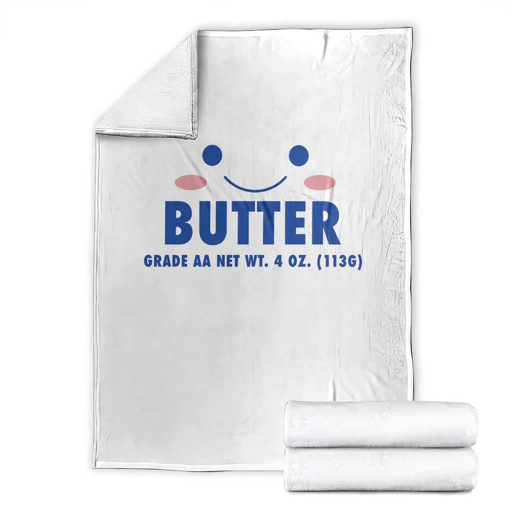 Kawaii Butter Stick Grade AA Cute Halloween Costume Throw Blanket Funny Baking Lovers Foodie Humor