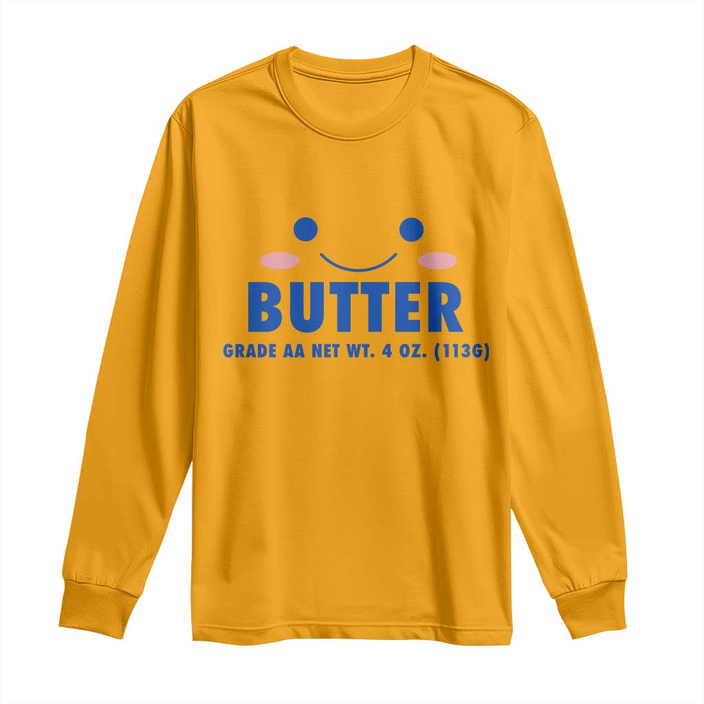 Kawaii Butter Stick Grade AA Cute Halloween Costume Long Sleeve Shirt Funny Baking Lovers Foodie Humor