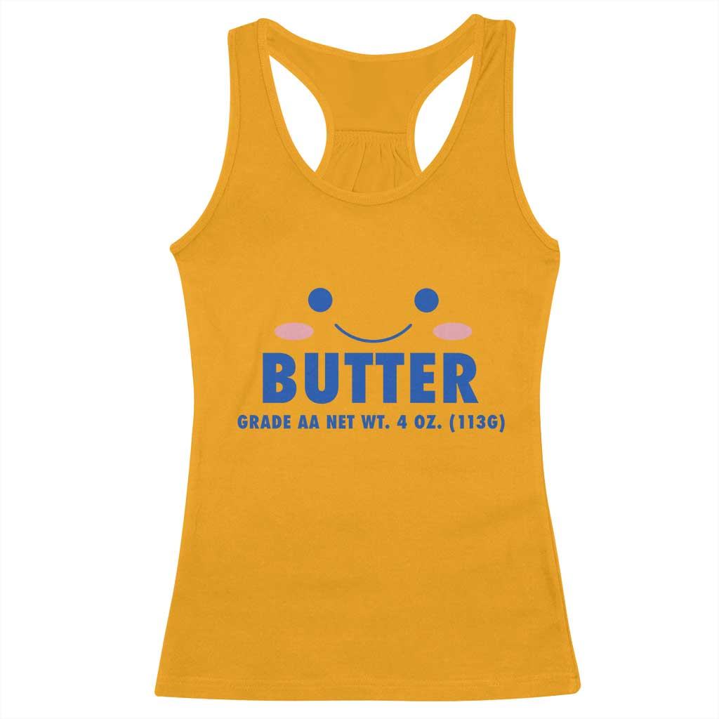 Kawaii Butter Stick Grade AA Cute Halloween Costume Racerback Tank Top Funny Baking Lovers Foodie Humor