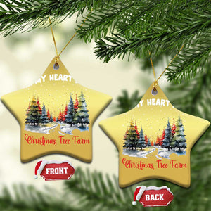 Funny Christmas Christmas Ornament In My Heart Is A Xmas Tree Farm Retro Vintage Clothing TS02 Star Gold Print Your Wear