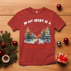 Funny Christmas T Shirt In My Heart Is A Xmas Tree Farm Retro Vintage Clothing TS02 Red Printyourwear