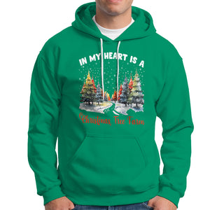 Funny Christmas Hoodie In My Heart Is A Xmas Tree Farm Retro Vintage Clothing TS02 Irish Green Printyourwear