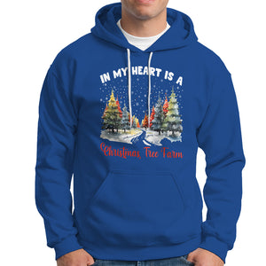 Funny Christmas Hoodie In My Heart Is A Xmas Tree Farm Retro Vintage Clothing TS02 Royal Blue Printyourwear