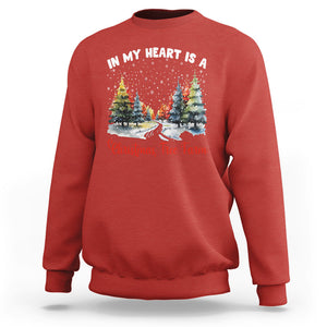 Funny Christmas Sweatshirt In My Heart Is A Xmas Tree Farm Retro Vintage Clothing TS02 Red Printyourwear