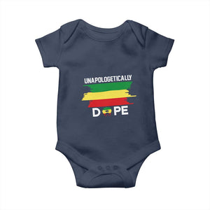 Black History Month Baby Onesie Unapologetically Dope Melanin Afro Black Pride TS02 Navy Print Your Wear
