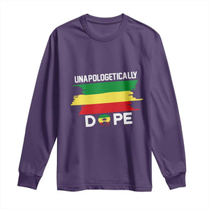 Black History Month Long Sleeve Shirt Unapologetically Dope Melanin Afro Black Pride TS02 Purple Print Your Wear