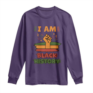 I Am Black History Long Sleeve Shirt African American Pride Celebration Month TS02 Purple Print Your Wear