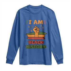 I Am Black History Long Sleeve Shirt African American Pride Celebration Month TS02 Royal Blue Print Your Wear