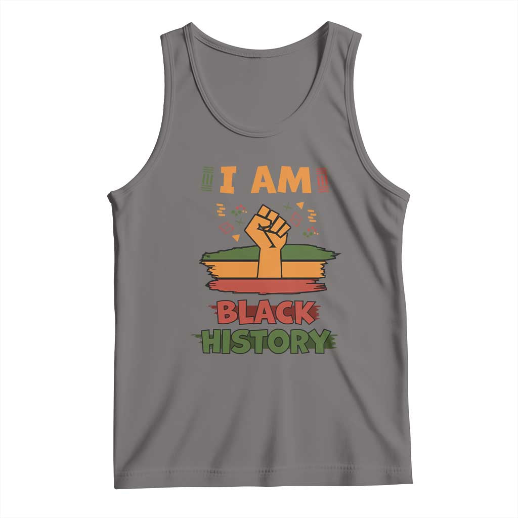 I Am Black History Tank Top African American Pride Celebration Month TS02 Deep Heather Print Your Wear