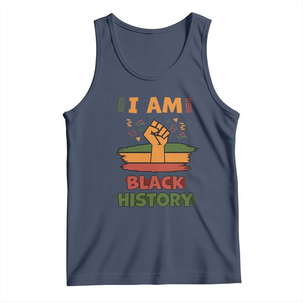 I Am Black History Tank Top African American Pride Celebration Month TS02 Navy Print Your Wear