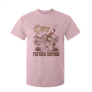 Western Cowboy T Shirt For Kid Deny Defend Depose TS02 Light Pink Print Your Wear