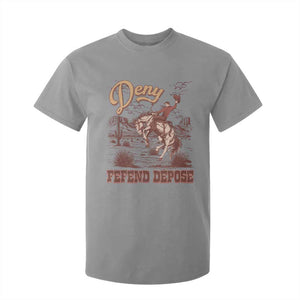 Western Cowboy T Shirt For Kid Deny Defend Depose TS02 Sport Gray Print Your Wear