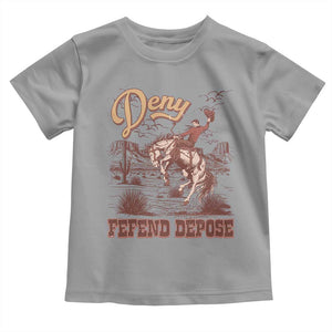 Western Cowboy Toddler T Shirt Deny Defend Depose TS02 Sport Gray Print Your Wear