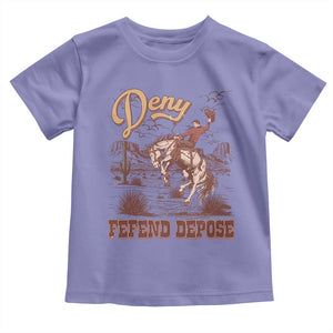 Western Cowboy Toddler T Shirt Deny Defend Depose TS02 Violet Print Your Wear