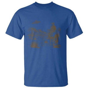 UFO Western Cowboy T Shirt Rodeo Wild West Retro Vintage Graphic TS02 Royal Blue Print Your Wear