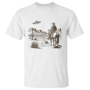 UFO Western Cowboy T Shirt Rodeo Wild West Retro Vintage Graphic TS02 White Print Your Wear