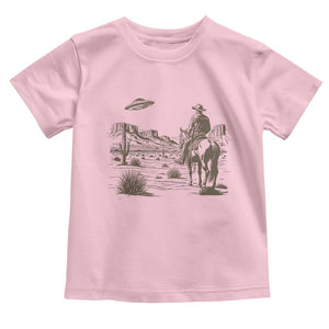 UFO Western Cowboy Toddler T Shirt Rodeo Wild West Retro Vintage Graphic TS02 Light Pink Print Your Wear