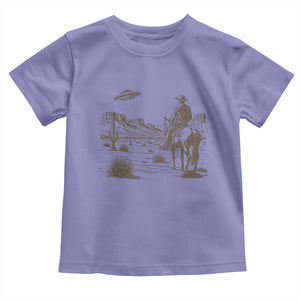 UFO Western Cowboy Toddler T Shirt Rodeo Wild West Retro Vintage Graphic TS02 Violet Print Your Wear