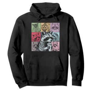 Raccoon Drinking Coffee Graphic Hoodie Funny Trash Panda Retro 90s Style TS02 Black Print Your Wear