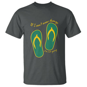 Funny Aussie Slang T Shirt If I Can't Wear Thongs I'm Not Going Flip Flops TS02 Dark Heather Printyourwear