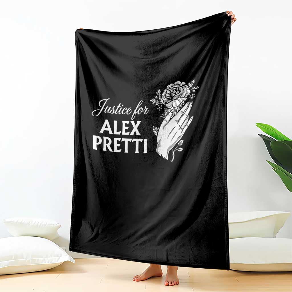 Justice for Alex Pretti Floral Memorial Throw Blanket Minneapolis Jan 24 2026 Tribute TS02 Print Your Wear