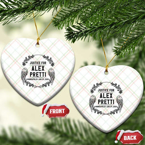 Justice for Alex Pretti Ceramic Ornament Minneapolis January 24 2026 Tribute Memorial Wreath TS02 Print Your Wear