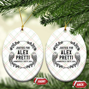 Justice for Alex Pretti Ceramic Ornament Minneapolis January 24 2026 Tribute Memorial Wreath TS02 Print Your Wear