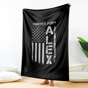 Justice for Alex Pretti American Flag Throw Blanket Minneapolis Jan 24 2026 Memorial Tribute TS02 Print Your Wear