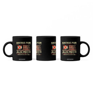 Justice for Alex Pretti Abolish Ice Protest Coffee Mug Minneapolis Jan 24 2026 American Flag TS02 Print Your Wear