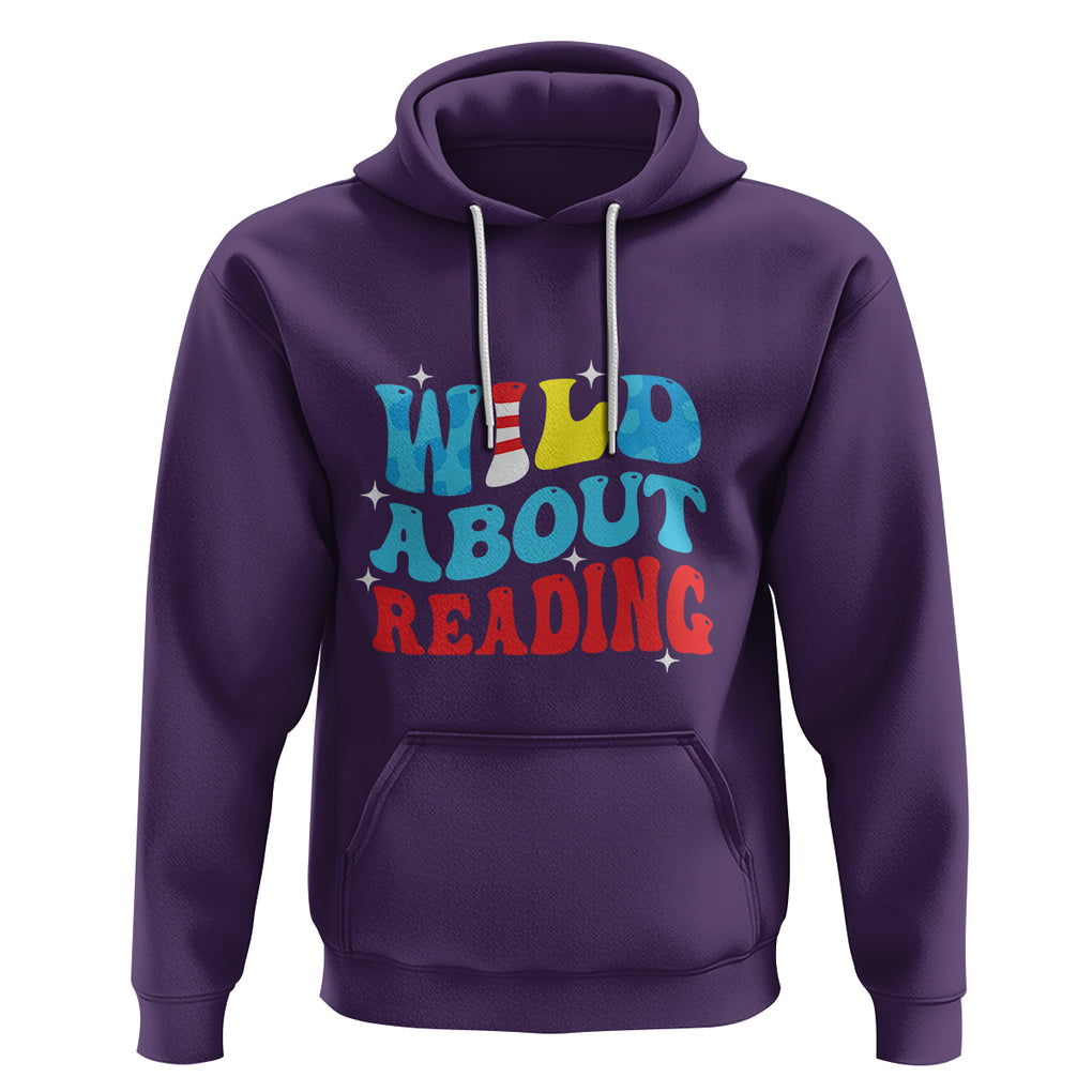 Wild About Reading Hoodie Teacher Of Little Things TS02 Purple Printyourwear