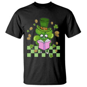 Shamrock Reading T Shirt St. Patrick's Day Books Lover Reader Nerd TS02 Black Printyourwear