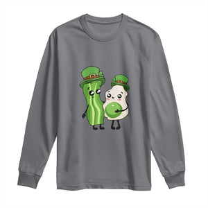 Cute Kids St Patricks Day Long Sleeve Shirt Green Eggs Green Ham Smile Face Costume TS02 Charcoal Print Your Wear