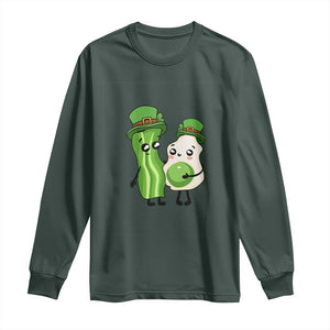 Cute Kids St Patricks Day Long Sleeve Shirt Green Eggs Green Ham Smile Face Costume TS02 Dark Forest Green Print Your Wear