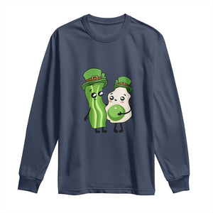 Cute Kids St Patricks Day Long Sleeve Shirt Green Eggs Green Ham Smile Face Costume TS02 Navy Print Your Wear