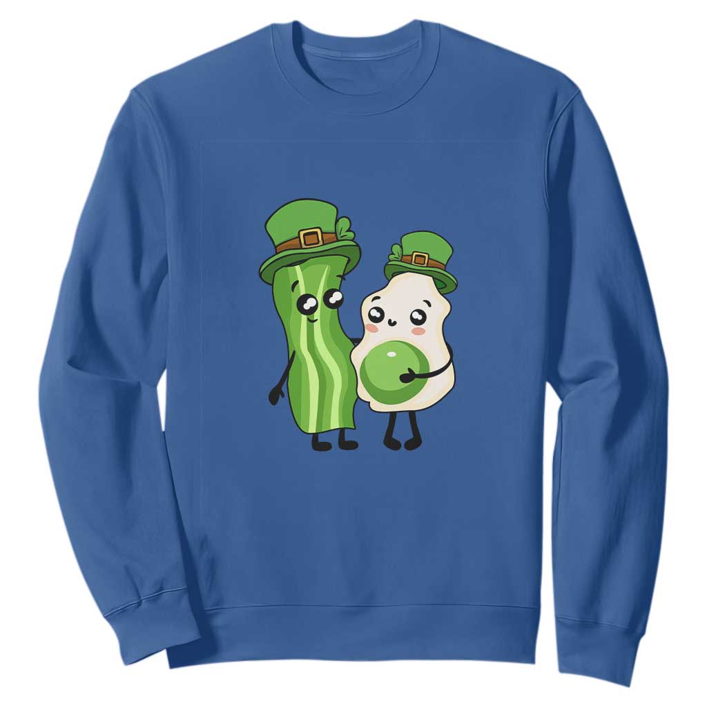 Cute Kids St. Patricks Day Sweatshirt Green Eggs Green Ham Smile Face Costume TS02 Royal Blue Printyourwear