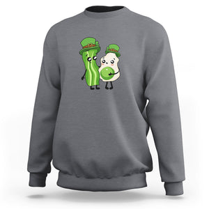 Cute Kids St. Patricks Day Sweatshirt Green Eggs Green Ham Smile Face Costume TS02 Charcoal Printyourwear