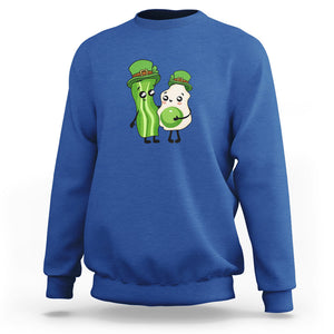 Cute Kids St. Patricks Day Sweatshirt Green Eggs Green Ham Smile Face Costume TS02 Royal Blue Printyourwear