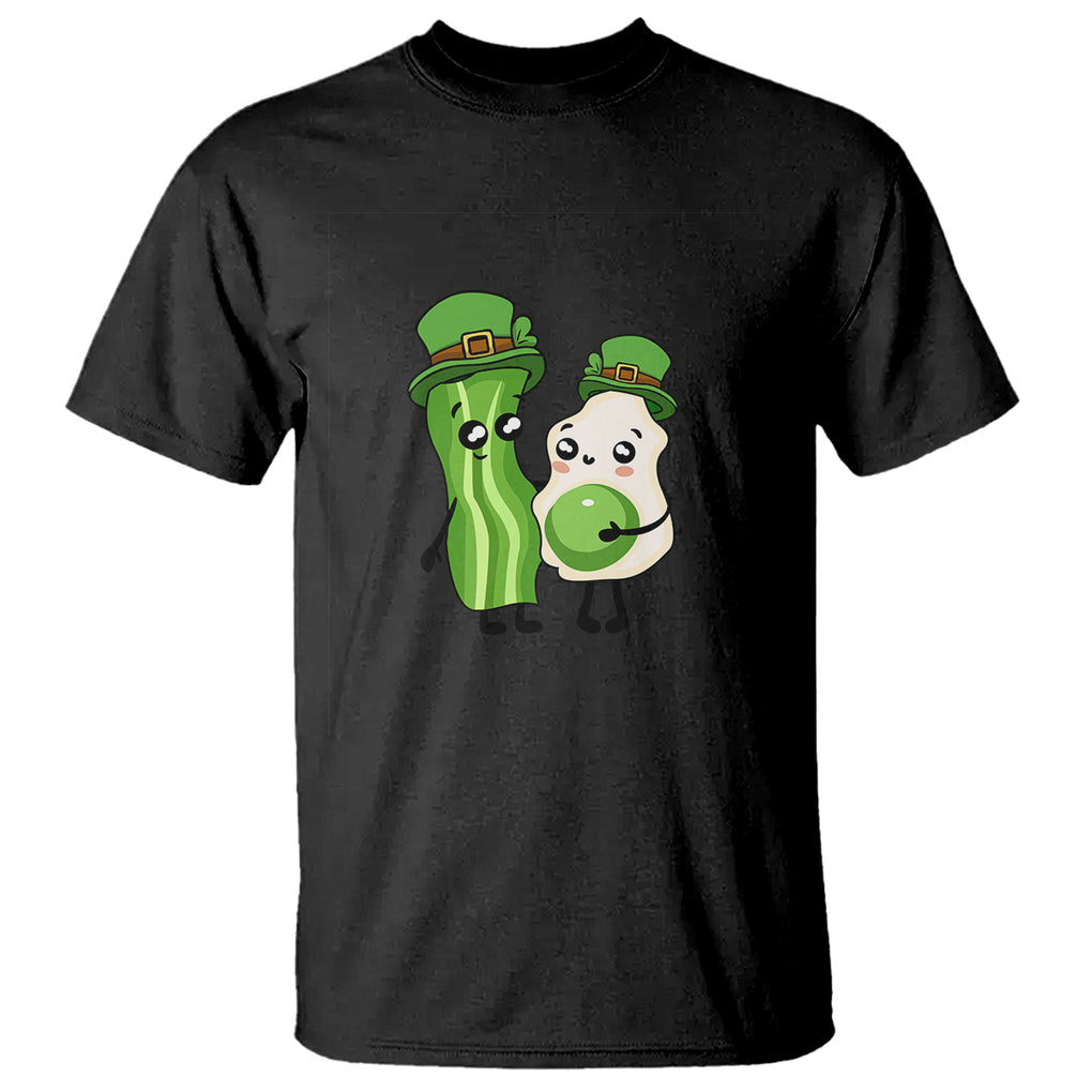 Cute Kids St. Patricks Day T Shirt Green Eggs Green Ham Smile Face Costume TS02 Black Printyourwear