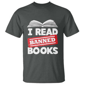 I Read Banned Books T Shirt Funny Reading Book Lovers Nerd TS02 Dark Heather Print Your Wear