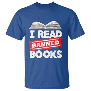 I Read Banned Books T Shirt Funny Reading Book Lovers Nerd TS02 Royal Blue Print Your Wear