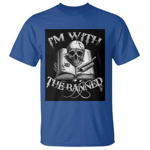 I'm With The Banned Skull T Shirt Banned Books Reading Lover Nerd TS02 Royal Blue Print Your Wear