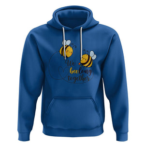 Cute Bee Mother's Day Hoodie We Beelong Together Funny Bee Pun Matching Couple Family TS02 Royal Blue Printyourwear