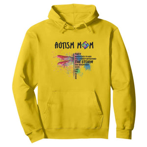 Autism Mom Hoodie She Whispered Back I Am The Storm Rainbow Dragonfly TS02 Daisy Printyourwear