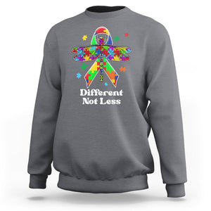 Dragonfly Autism Awareness Sweatshirt Different Not Less Puzzle Piece TS02 Charcoal Printyourwear