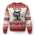 Funny Burnt Cat Ugly Christmas Sweater Pew Pew Madafakas TS02 Red Print Your Wear