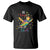 Turtle Autism Acceptance T Shirt Be Happy In Your Own Shell Spectrum Rainbow Infinity TS02 Black Printyourwear