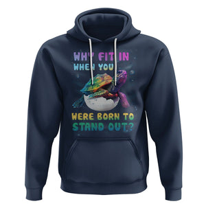 Turtle Autism Acceptance Hoodie Why Fit In When You Were Born To Stand Out TS02 Navy Printyourwear