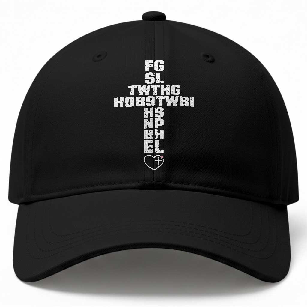 For God So Loved The World John 3 16 Acronym Christian Cross Baseball Cap Faith Statement Inspirational Religious Gift TS02 Print Your Wear
